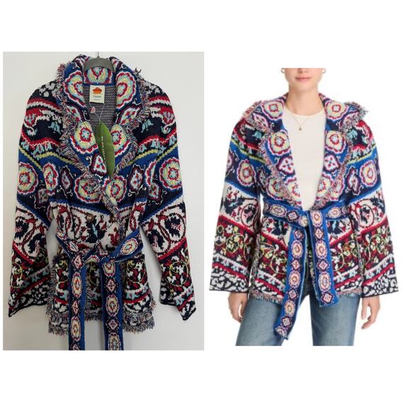 Farm Rio Ainika Floral Knit Cardigan - Picture 1 of 9